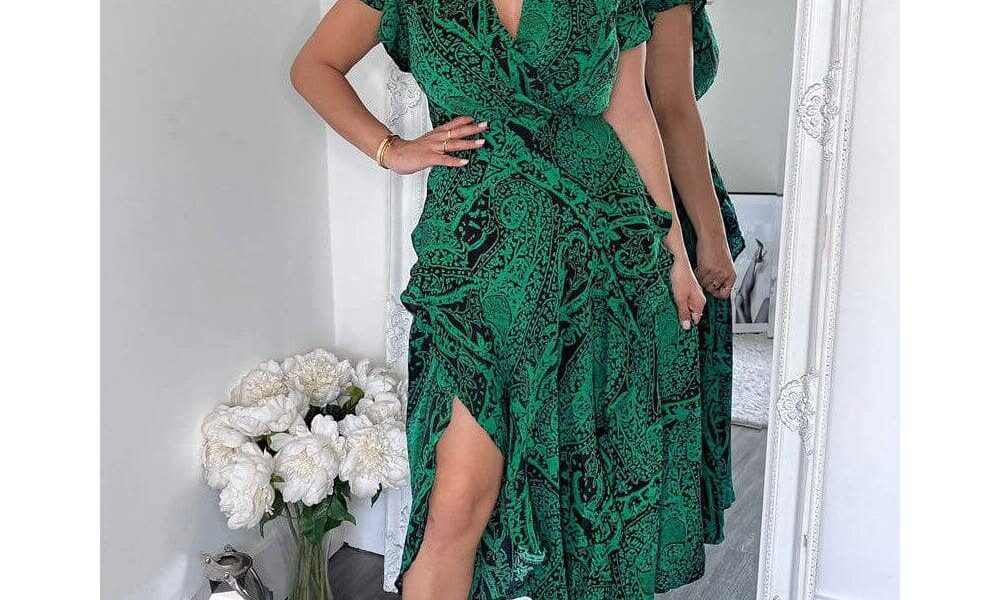 ax paris green dress