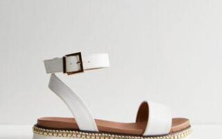 new look white sandals