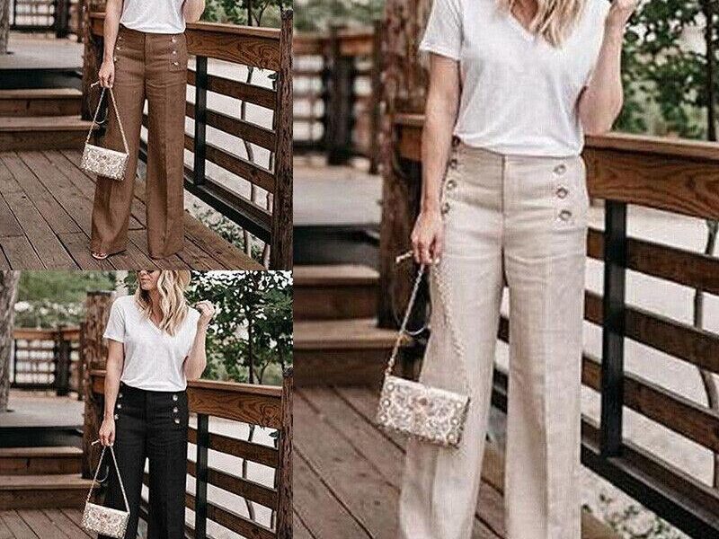 high waisted wide leg pants