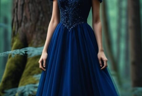 dark blue dress