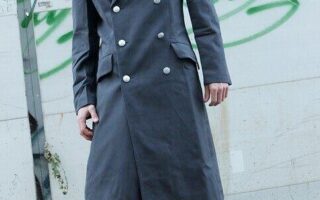 grey trench coat