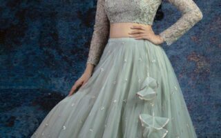 crop top lehenga myntra