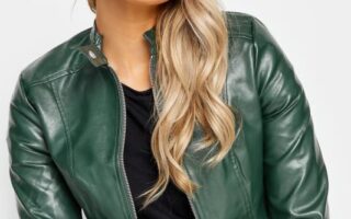 green leather jacket