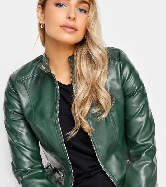 green leather jacket