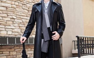 long leather coat