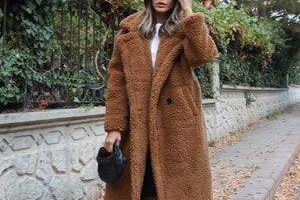 long teddy coat