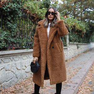 long teddy coat